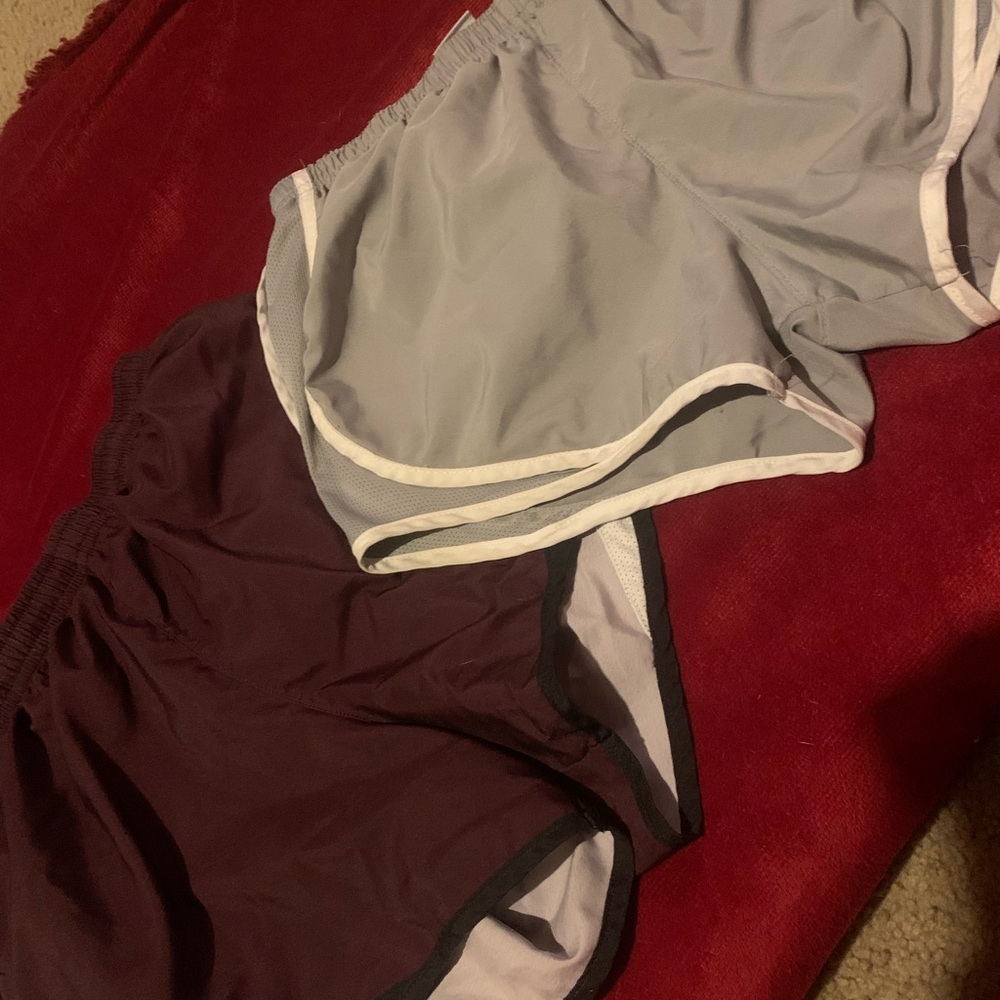 Varsity Athletic Shorts Set - Gray and Maroon